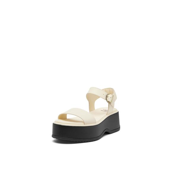 Sorel Women's Dayspring Ankle Strap Sandals Honey White Black EU 37.5 US 6.5 - Picture 1 of 7
